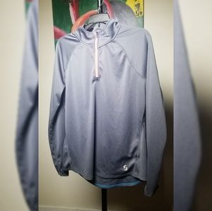 Quarter zip knit jacket